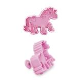 Städter Kunststoff-Ausstecher-Form Einhorn 7 cm Rosa