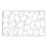 Städter Kunststoff-Ausstecher-Form Keksausstecherbrett 37 x 22 cm Weiß mit 9 Motiven,