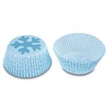 Städter Papierform Eiskristall ø 3/4 cm / H 2 cm Hellblau Mini 50 Stück