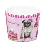 Städter Papierform Fashion Dog ø 5/6 cm / H 4,5 cm Pink Mini 12 Stück