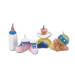 Städter Tortendeko Baby 2,5–5 cm Bunt Set, 4-teilig