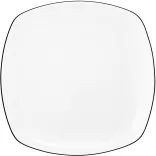 Seltmann Weiden Lido Frühstücksteller eckig 20 cm, Black Line
