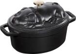 Staub Cocotte Schwein in schwarz