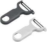 Kuhn Rikon Swiss Peeler Sparschäler Set 2-teilig grau und weiss