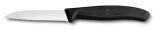 Victorinox Swiss Classic Gemüsemesser mit Wellenschliff, 8 cm, schwarz