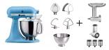 KitchenAid Küchenmaschine ARTISAN 175PS velvet blue Kochprofi-Set