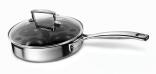 Le Creuset Sauté-Pfanne 3-ply mit Pochiereinsatz