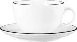 Seltmann Weiden Modern Life Milchkaffeetasse 0,37 m. Untertasse, Black Line