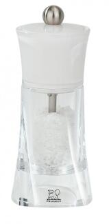 Peugeot Salzmühle Molène weiß, Acryl, mit Edelstahlknopf