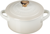 Le Creuset Mini Cocotte mit Herzknopf in meringue