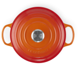 Le Creuset Sauteuse Signature aus Gusseisen in ofenrot