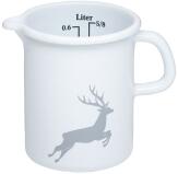 Riess Küchenmaß aus Emaille mit Hirsch in grau