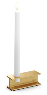 höfats HENRY METAL gold Kerzenhalter mit Stabkerze