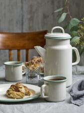 Kockums Tasse aus Emaille, Cream Lux