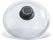 Gastrolux runder Glasdeckel mit schwarzem Griffknopf