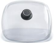 Gastrolux quadratischer Glasdeckel mit Knaufgriff für Pfannen
