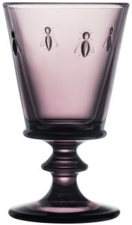 La Rochère Abeille Weinglas aubergine 6er-Set Bienenrelief