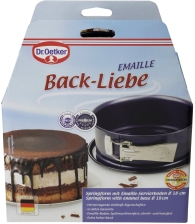 Dr. Oetker Springform mit Emaille-Servierboden Back-Liebe 18 cm