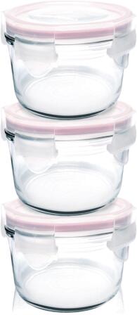 Glasslock Baby Meal Set rund, 3 Teile