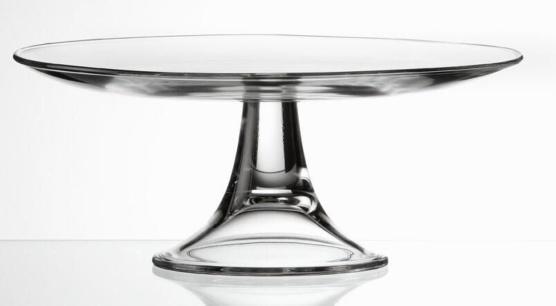 Zieher Gebäck-/Kuchenständer Glas Tortenplatte auf Fuß transparent