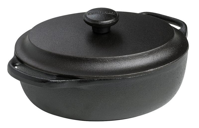 Skeppshult Bräter oval 2 Liter mit Gusseisendeckel aus Gusseisen