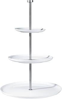 ASA Etagere 3 stufig rund à table in weiß glänzend