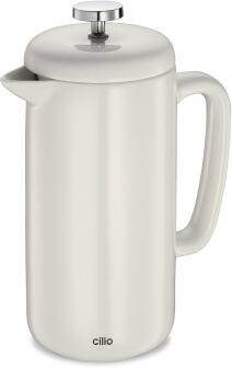 cilio Kaffeebereiter Bianca French Press weiß mit Deckel