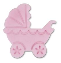 Städter Kunststoff-Ausstecher-Form Kinderwagen 5 cm Rosa