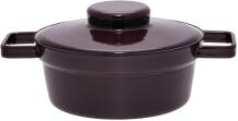Riess Emaille Aromapot aubergine Emaille-Topf mit Deckel