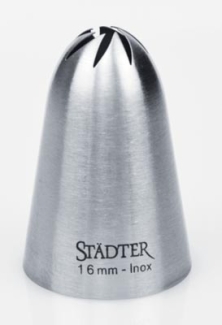 Städter Rosettentülle 16 mm groß Inox Spritztülle Edelstahl