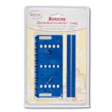 Städter Kunststoff-Ausstecher-Form Bordüre 14,5 cm Blau Set, 3-teilig