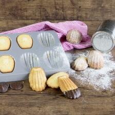 St&auml;dter Backform B&auml;rentatzen / Madeleines 40 x 20 cm Silber