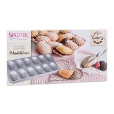 St&auml;dter Backform B&auml;rentatzen / Madeleines 40 x 20 cm Silber