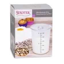 Städter Backhelfer Messbecher ø 10 cm / H 12,5 cm Transparent Silikon 500 ml