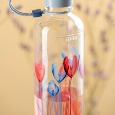 Leonardo Flasche IN GIRO 500 ml Flower hellblau