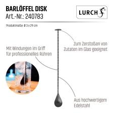 Lurch Barlöffel Disk 29cm smokey grey