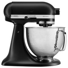 KitchenAid Küchenmaschine ARTISAN 5KSM156 in mattschwarz mit Gemüseschneider, 4,8 L