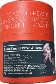 Big Green Egg Italian Umami Pizza & Pasta Gewürzzubereitung Dose 75g