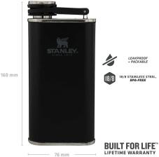 Stanley Classic Flask 0,23l, schwarz