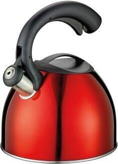 cilio Wasserkessel Count rot mit schwarzem Griff