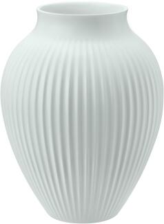 Knabstrup Vase geriffelt ripple mat ice blue Keramikvase