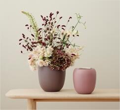 Stelton Vase Ora groß, dark powder / powder