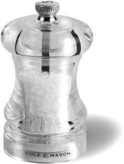 Cole & Mason Capstan Salzmühle 8,5 cm Acryl transparent gefüllt