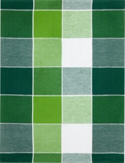 Kracht Jacquard Küchentuch BLOCKKARO grün kariert Baumwolle