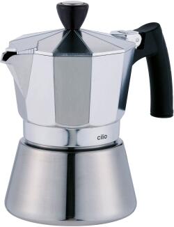 cilio Espressokocher CLASSICO DUO 3T Induktion Edelstahl Kanne