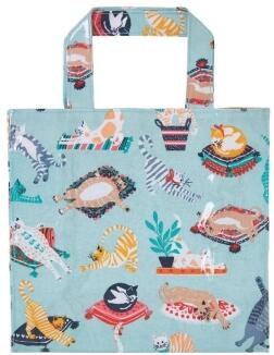 Ulster Weavers PVC Einkaufstasche Kitty Cat mit Katzenmotiv blau