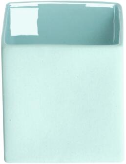 ASA Übertopf cube aqua-blau Keramik eckig glänzend