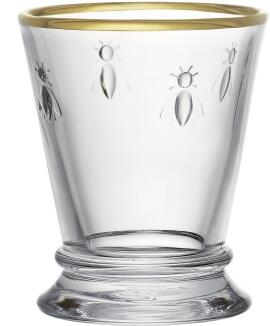La Rochère Trinkglas ABEILLE mit Goldrand, 4er Set