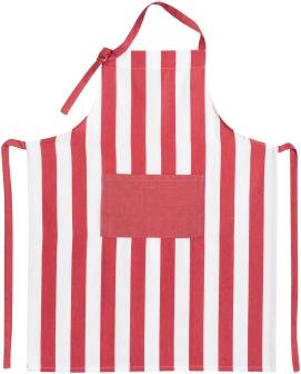 Kracht Küchenschürze BLOCKSTREIFEN aus Baumwolle in rot