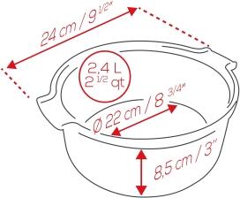 Appolia Soufflé Topf rund, 22 cm in ecru